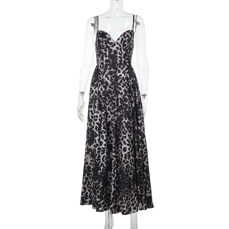 Sexy leopard print camisole dress