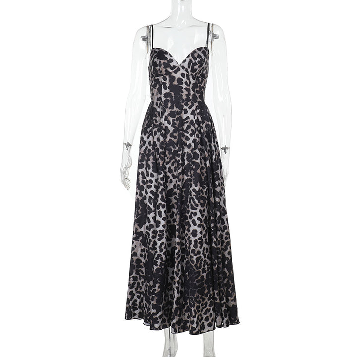 Sexy leopard print camisole dress