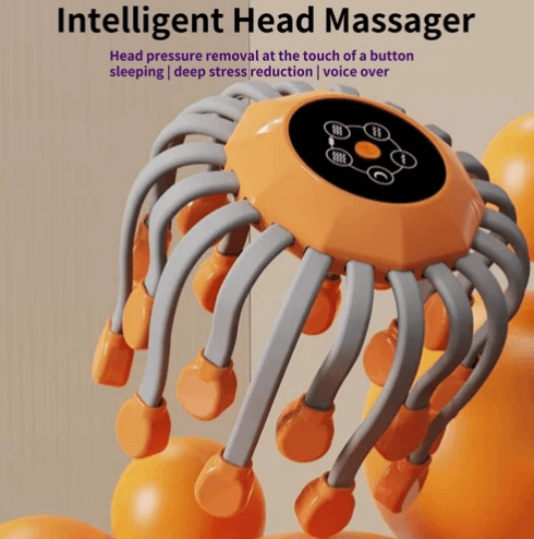 Intelligent Head Massager for head pressure relief, deep stress reduction, and improved sleep.