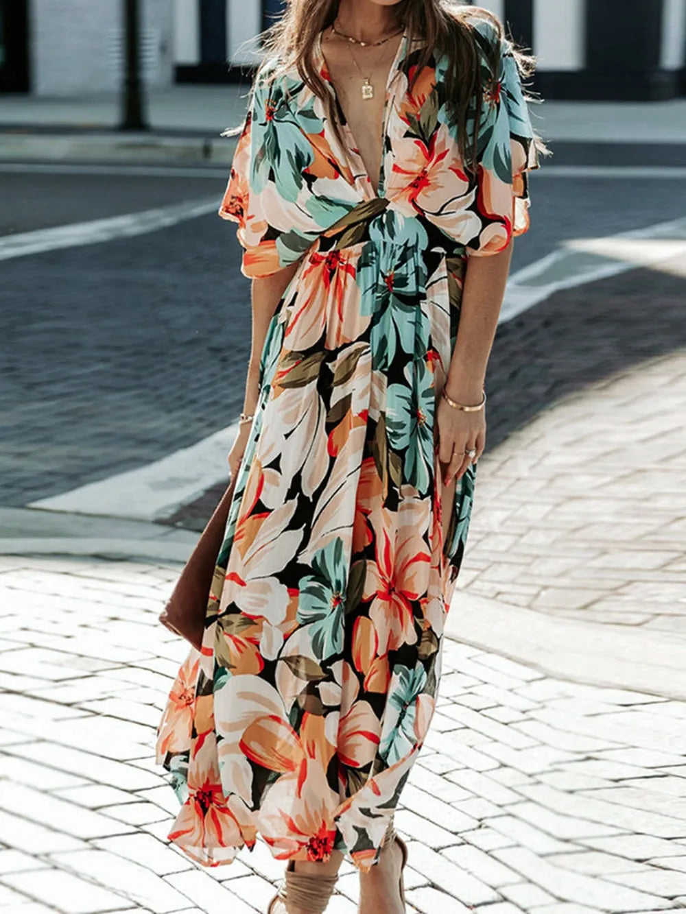 Floral V-Neck Dress