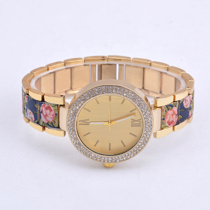 Fashion Printing Steel Watch for Women