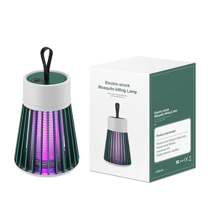Electric Mosquito Killer Lamp with purple light and packaging, designed for effective mosquito control.