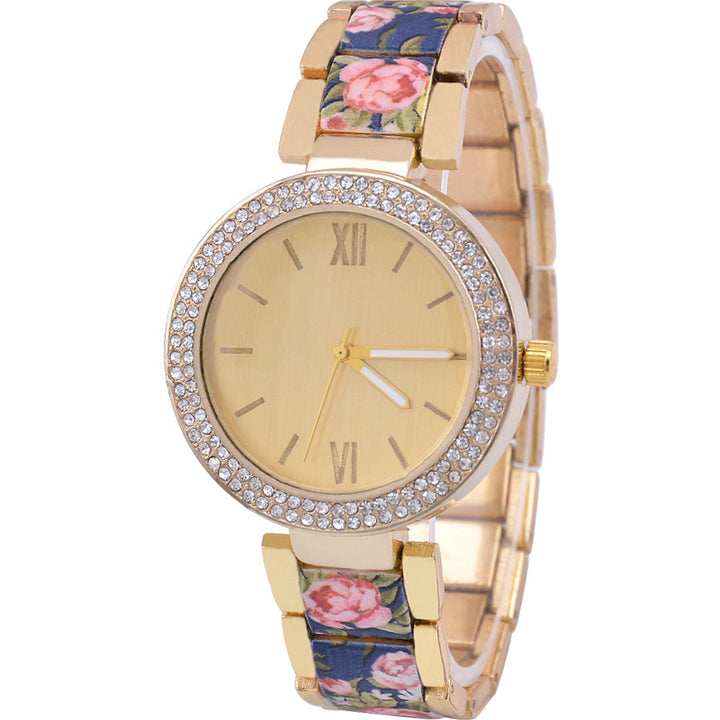 Fashion Printing Steel Watch for Women