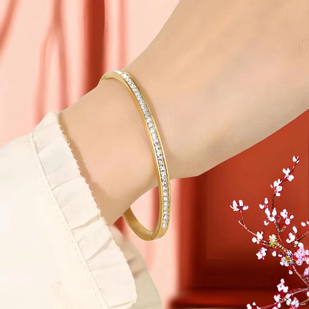 Women's Titanium Bracelet - Elegant Steel Jewelry