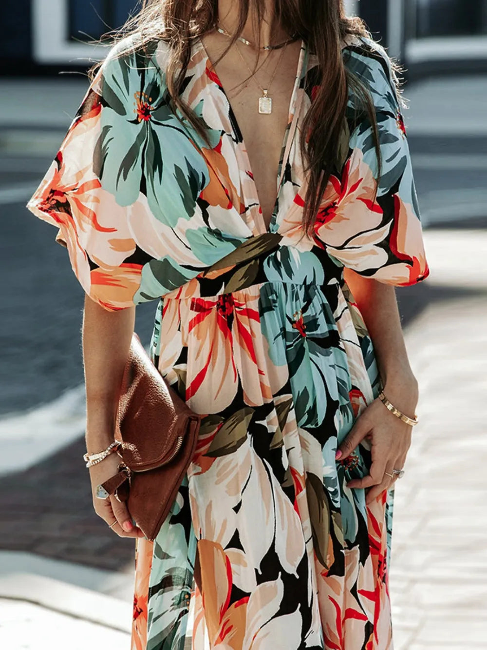 Floral V-Neck Dress