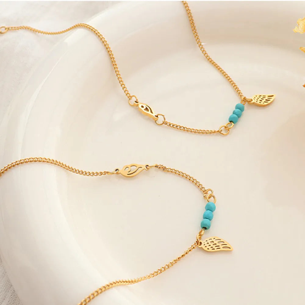 Wing Charm Anklet,
Titanium Steel Anklet Bracelet,
Angel Wing Jewelry,
Durable Charm Anklet,
Minimalist Anklet for Women