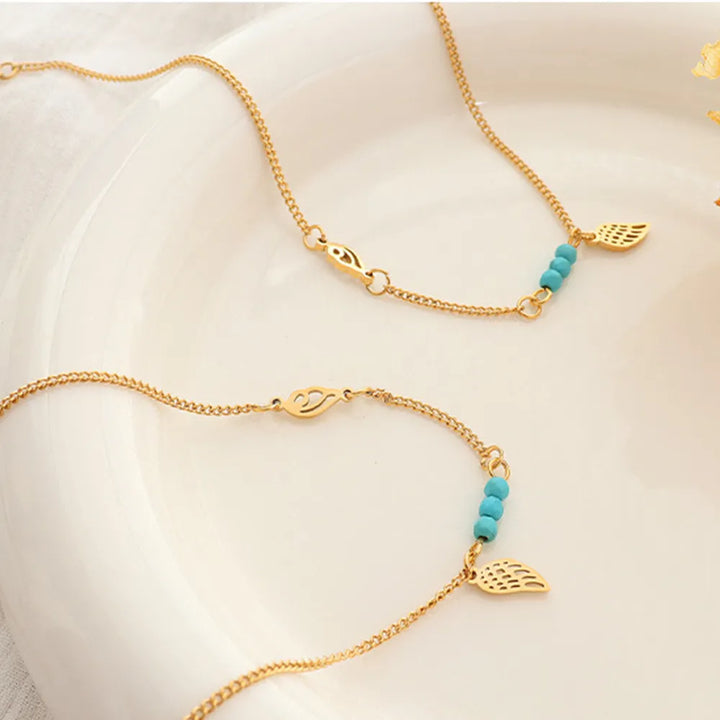 Wing Charm Anklet,
Titanium Steel Anklet Bracelet,
Angel Wing Jewelry,
Durable Charm Anklet,
Minimalist Anklet for Women