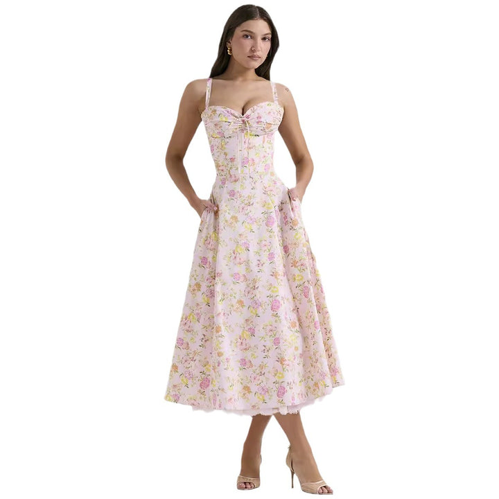Floral Series French Summer Camisole Dress