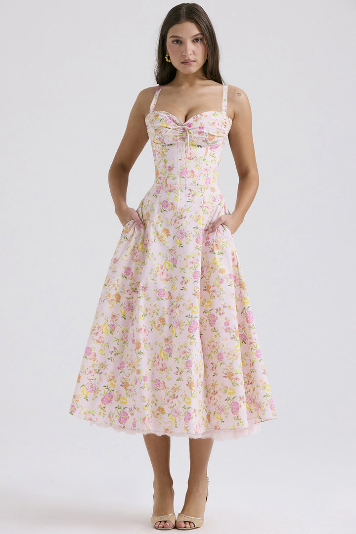 Floral Series French Summer Camisole Dress