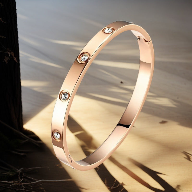 Women's Titanium Bracelet - Elegant Steel Jewelry