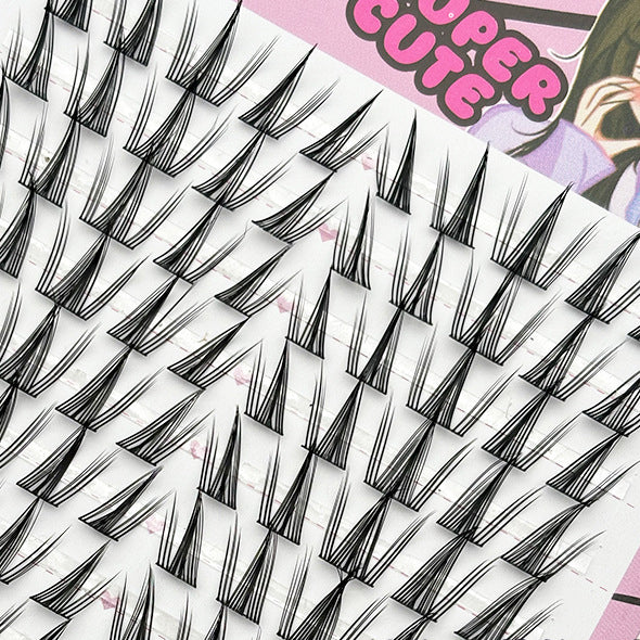 Large-capacity self-grafting eyelashes cartoon pure desire simulation natural single cluster butterfly girl 10 rows of sunflower