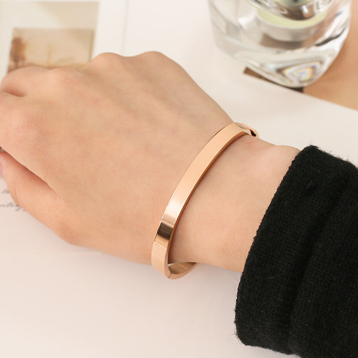 Women's Titanium Bracelet - Elegant Steel Jewelry