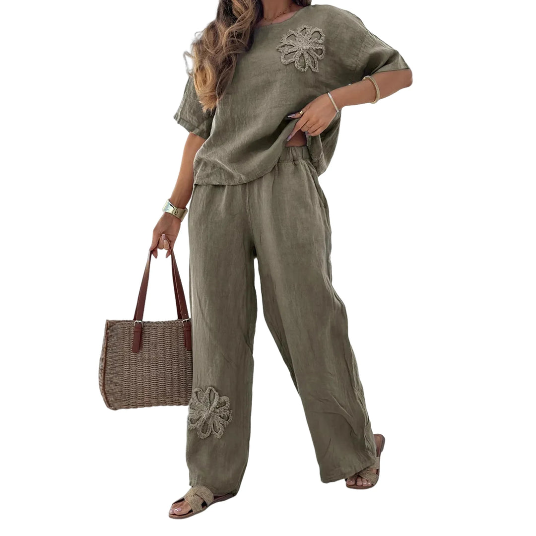 Women Cotton Blend Sportswear Set