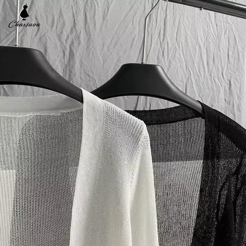 Cool & Chic: Sun-Knit Ice Silk Cardigan