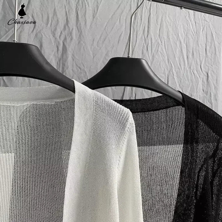 Cool & Chic: Sun-Knit Ice Silk Cardigan