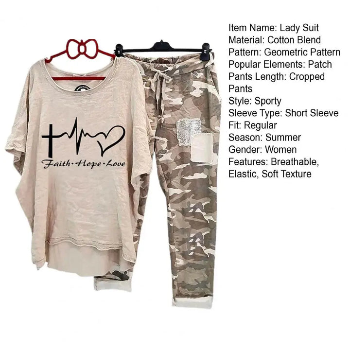 Women Cotton Blend Sportswear Set