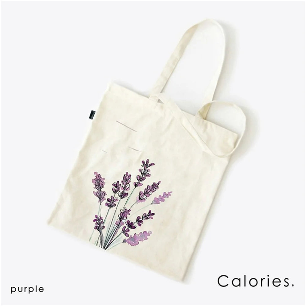 MINISO Tropical Green Plant Simple Canvas Bag Women Fashion green leaf casual large capacity shoulder bag Reusable shopping bag