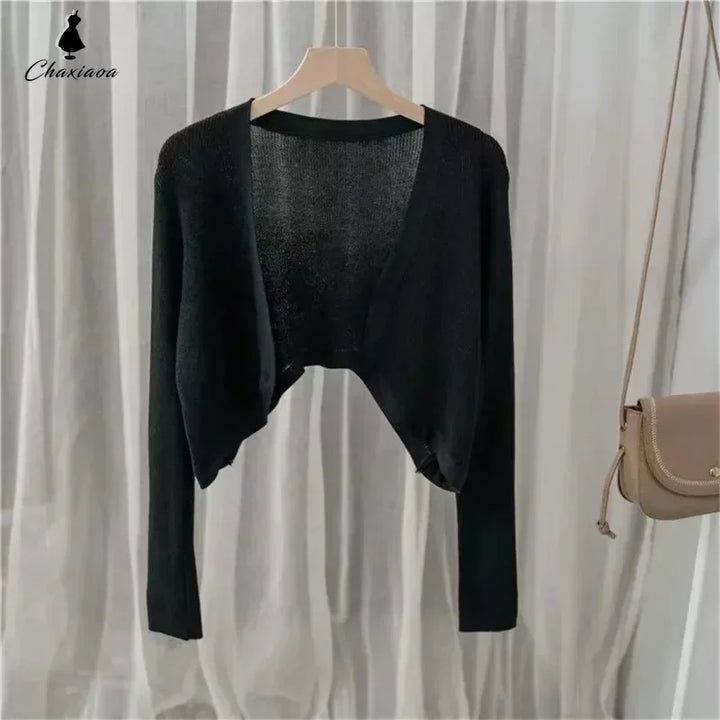 Cool & Chic: Sun-Knit Ice Silk Cardigan