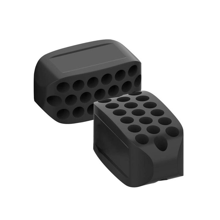 Two black Three Mini Jawline Exercisers on a white background