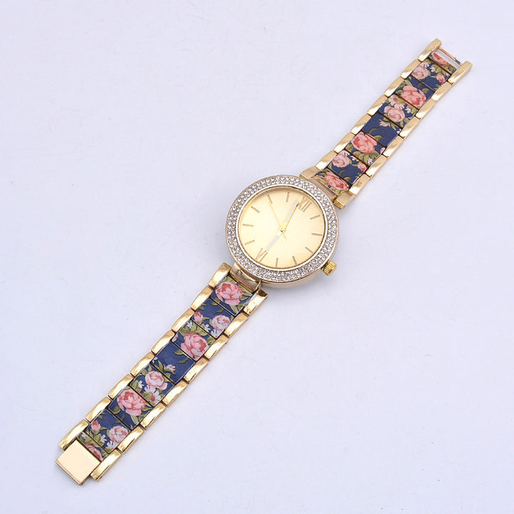 Fashion Printing Steel Watch for Women